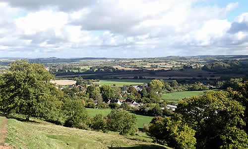 Views over South Cadbury from Cadbury Castle